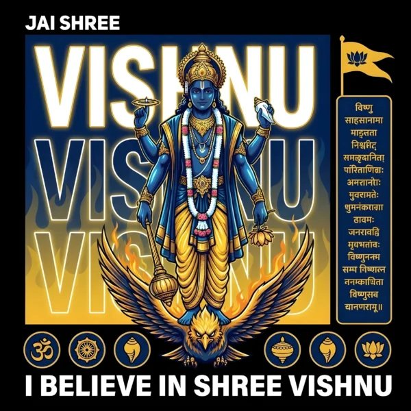I Believe in Shree Vishnu – Spiritual Hindu Devotional T-Shirt